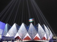 Lo stadio luminoso dell'Eurovision