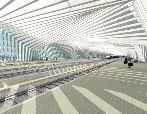 Infrastrutture: Apre la stazione di Reggio Emilia Mediopadana 'firmata' Calatrava - Progettata dall'architetto spagnolo, la struttura di bianco acciaio/calcestruzzo e vetro si sviluppa su due livelli lungo il viadotto esistente 